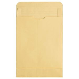 (まとめ) TANOSEE マチ付クラフト大型封筒（幅広） 角0 120g／m2 1パック（50枚）  【×5セット】