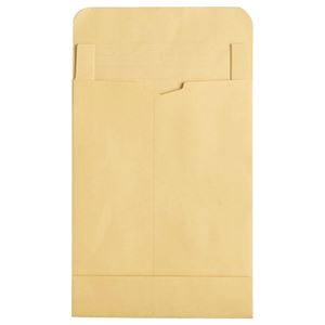 (まとめ) TANOSEE マチ付クラフト大型封筒（幅広） 角2 120g／m2 1パック（50枚）  【×5セット】