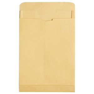 (まとめ) TANOSEE マチ付クラフト大型封筒 角0 120g／m2 1パック（50枚）  【×5セット】