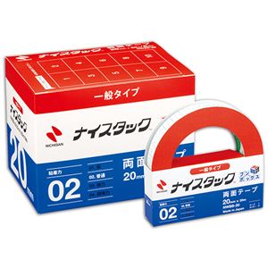 (まとめ) ニチバン ナイスタック 再生紙両面テープ ブンボックス 大巻 20mm×20m NWBB-20 1パック(6巻)  【×5セット】