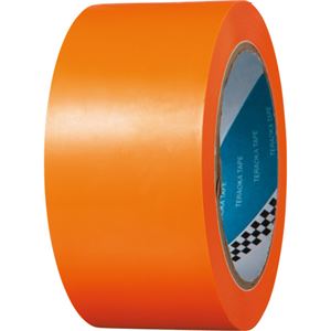 (まとめ) 寺岡製作所 ラインテープ No.340 50mm×20m オレンジ No.340-50X20オレンジ 1巻  【×5セット】