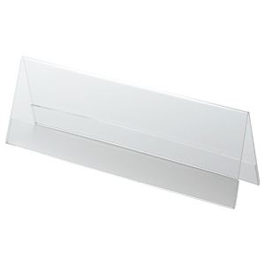 (まとめ) クルーズ アクリル製カード立て V型 特大 250×80mm CRV791141 1セット（10個）  【×5セット】