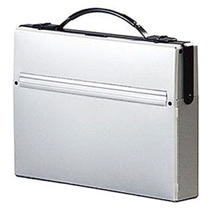 (まとめ) リヒトラブ ダレスバッグ A4 収納幅55mm シルバー A-660-26 1個  【×5セット】