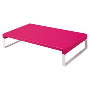 (まとめ) リヒトラブ 机上台 W390×D250×H80mm 赤 A-7330-3 1台  【×5セット】