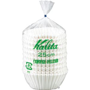 (まとめ) カリタ 立ロシ コーヒーフィルター 25cm 1セット(500枚:250枚×2パック) 【×5セット】