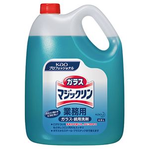 (まとめ) 花王 ガラスマジックリン 業務用 4.5L 1本  【×5セット】
