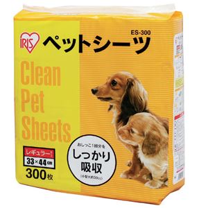 (まとめ) アイリスオーヤマ ペットシーツ レギュラー ES-300 1パック（300枚）  【×5セット】