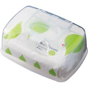 (まとめ) TANOSEE アルコール除菌ウェットティッシュ ワンプッシュケース付 1ケース（800枚：80枚×10パック）  【×5セット】