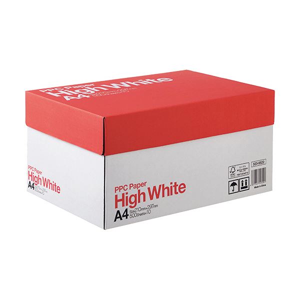 (まとめ) PPC PAPER High WhiteA4 1箱(5000枚:500枚×10冊)  【×5セット】