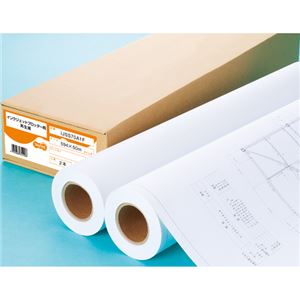 (まとめ) TANOSEE IJプロッタ用再生紙 A1ロール 594mm×50m 1箱（2本）  【×5セット】