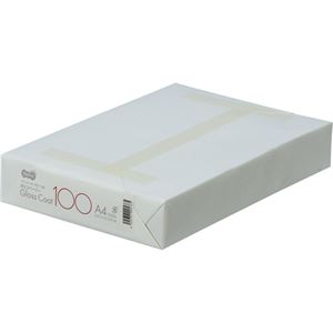 (まとめ) TANOSEE αエコグロスコート100 A4 100g 1冊（500枚）  【×5セット】