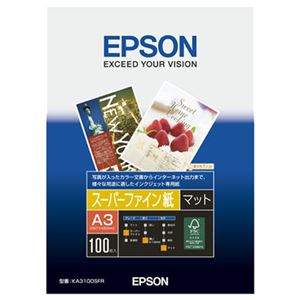 (まとめ) エプソン EPSON スーパーファイン紙 A3 KA3100SFR 1冊（100枚）  【×5セット】