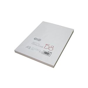 (まとめ) TANOSEE αエコグロスコート158 A3 158g 1冊（100枚）  【×5セット】