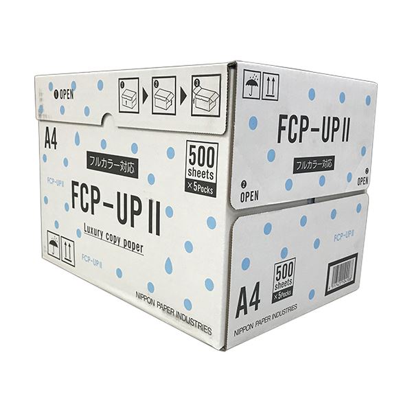 (まとめ) 日本製紙 FCP-UPII A4FCP-UP2-A4 1箱(2500枚:500枚×5冊)  【×5セット】