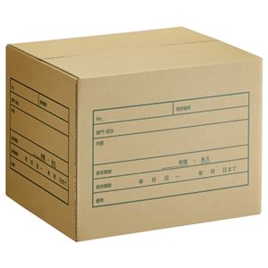 (まとめ) TANOSEE A式文書保存箱 A4・B4用 内寸：W400×D330×H300mm 1パック（10個）  【×5セット】