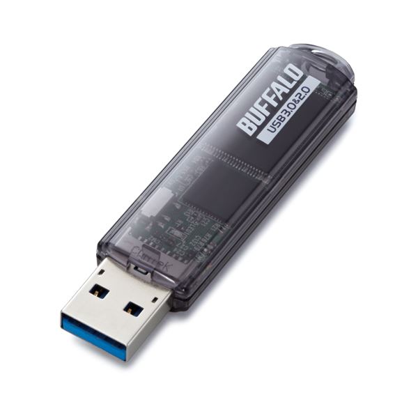 (まとめ) バッファロー USB3.0対応 USBメモリー スタンダードモデル 16GB ブラック RUF3-C16GA-BK 1個  【×5セット】