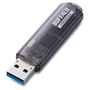 (まとめ) バッファロー USB3.0対応 USBメモリー スタンダードモデル 8GB ブラック RUF3-C8GA-BK 1個  【×5セット】