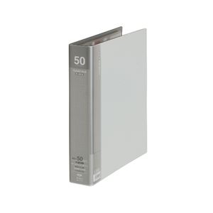(まとめ) キングジム クリアファイル 差し替え式 大量ポケット A4タテ 30穴 50ポケット付属 背幅54mm ライトグレー 3139-3 1冊  【×5セット】