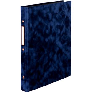 (まとめ) SEF 30穴バインダー アンティーク調とじ具 A4タテ 30穴 75枚収容 背幅40mm ネイビー 1冊  【×5セット】