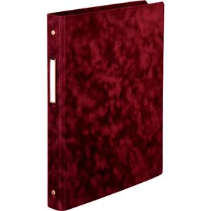 (まとめ) SEF 2穴リングバインダー アンティーク調とじ具 A4タテ 2穴 75枚収容 背幅40mm ボルドー 1冊  【×5セット】