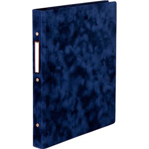 (まとめ) SEF 2WAYバインダー アンティーク調とじ具 A4タテ 30穴 75枚収容 背幅40mm ネイビー 1冊  【×5セット】