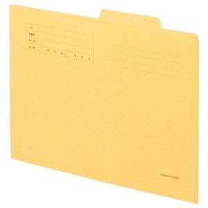(まとめ) TANOSEE 個別フォルダー A4 イエロー 1セット（100冊：10冊×10パック）  【×5セット】