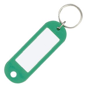 (まとめ) コクヨ キーホルダー型名札 片面表示用 緑 ナフ-200G 1セット（50個）  【×5セット】