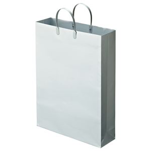 (まとめ) TANOSEE ラミネートバッグ 特大 ヨコ380×タテ510×マチ幅110mm シルバー 1パック（10枚）  【×5セット】