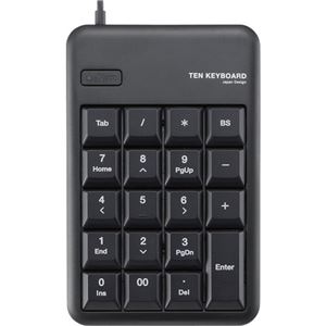 (まとめ) エレコム USB接続 テンキーパッド メンブレン ブラック TK-TCM011BK／RS 1個  【×10セット】