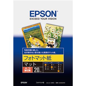 エプソン EPSON フォトマット紙 A3ノビ KA3N20PM 1冊(20枚) 【×10セット】
