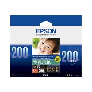 (まとめ) エプソン EPSON 写真用紙＜光沢＞ L判 KL200PSKR 1箱（200枚）  【×10セット】