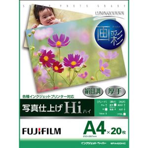 (まとめ) 富士フィルム FUJI 画彩 写真仕上げHi＜絹目調＞ A4 WPA420HIC 1冊(20枚)  【×10セット】