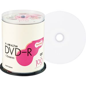 TANOSEE データ用DVD-R 4.7GB ワイドプリンターブル スピンドルケース DHR47JP100T 1パック(100枚) 【×10セット】