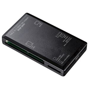 (まとめ) サンワサプライ USB2.0 カードリーダー ブラック ADR-ML1BK 1個  【×10セット】