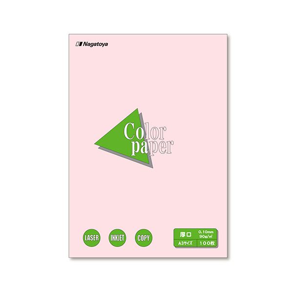 (まとめ) 長門屋商店 Color Paper A3 厚口 さくら ナ-1319 1冊（100枚）  【×10セット】