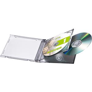 (まとめ) サンワサプライ DVD・CDケース 10mm厚 2枚収納 ブラック FCD-22BKN 1パック（5枚）  【×10セット】