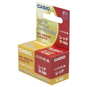 カシオ CASIO DISCタイトルプリンター インクリボンカセット レッド TR-18RD 1個 【×10セット】