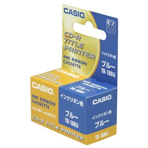 カシオ CASIO DISCタイトルプリンター インクリボンカセット ブルー TR-18BU 1個 【×10セット】