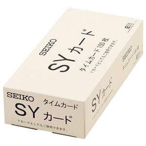 (まとめ) セイコープレシジョン セイコー用タイムカード 全締日対応 両面6欄印字 CA-SY 1パック(100枚)  【×10セット】