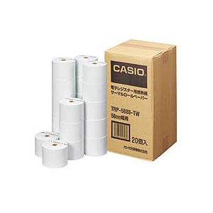 カシオ CASIO 電子レジスター用 ロールペーパー 紙幅58mm 感熱紙タイプ TRP-5880-TW 1パック(20個) 【×10セット】 - 拡大画像