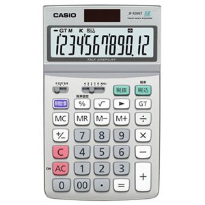 (まとめ) カシオ CASIO エコマーク付電卓 12桁 ジャストタイプ JF-120GT-N 1台  【×10セット】