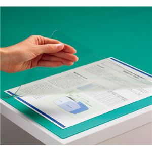 (まとめ) TANOSEE PVCデスクマット シングル 600×450mm 1枚  【×10セット】