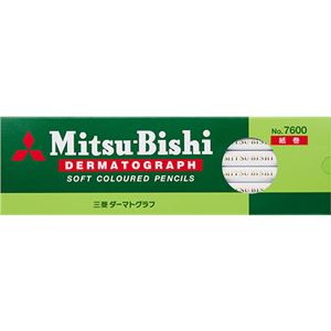 三菱鉛筆 色鉛筆7600(油性ダーマトグラフ) しろ K7600.1 1ダース(12本) 【×10セット】