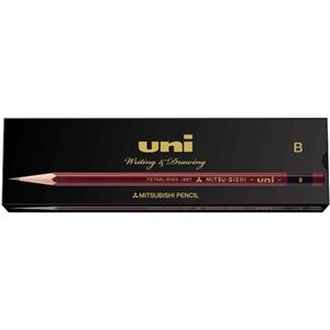 (まとめ) 三菱鉛筆 鉛筆 ユニ紙箱 B UKB 1ダース(12本)  【×10セット】
