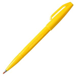 (まとめ) ぺんてる 水性サインペン 黄色 S520-GD 1セット（10本）  【×10セット】