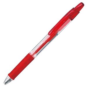 (まとめ) ぺんてる 油性ボールペン スーパーぺんてる 0.7mm 赤 BK977-B 1セット（10本）  【×10セット】