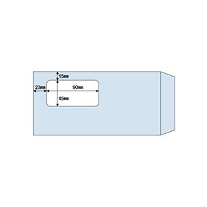 (まとめ) ヒサゴ 窓つき封筒 A4三ツ折用 アクアMF16 1箱(100枚)  【×10セット】