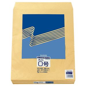 (まとめ) ピース R40再生紙クラフト封筒 角0 85g／m2 712 1パック（100枚）  【×10セット】