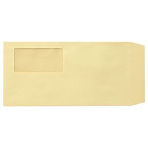 (まとめ) TANOSEE 窓付封筒 ワンタッチテープ付 長3 70g／m2 クラフト 1パック（100枚）  【×10セット】