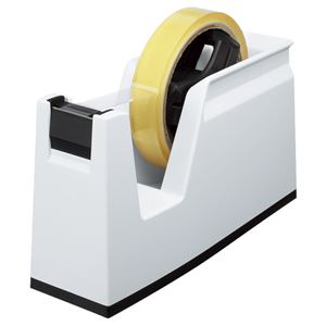 (まとめ) コクヨ テープカッター カルカット 大巻・小巻両用 白 T-SM100W 1台  【×10セット】